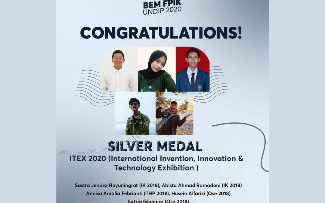 Silver Medal ITEX 2020  International Invention and Innovation Exhibition Malaysia